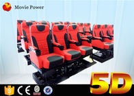 صندلی قرمز و سیاه صندلی 4D Motion Theatre 100 صندلی با صندلی نگهدارنده و جارو پا
