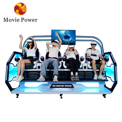 2.5kW واقعیت مجازی رولر کوستر شبیه ساز 4 صندلی 9D سینما VR تئاتر فضایی