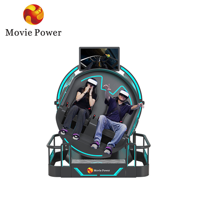 VR 360 دو صندلی 9d رولر کوستر ماشین های VR 360 چرخش VR سینما 360 درجه شبیه ساز صندلی های پرنده