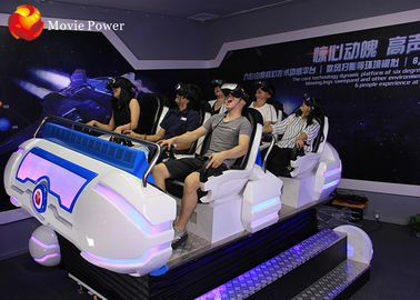 چندین صندلی 9D Simulator Simulator جهانی مجازی با هدست آبی / سفید رنگ