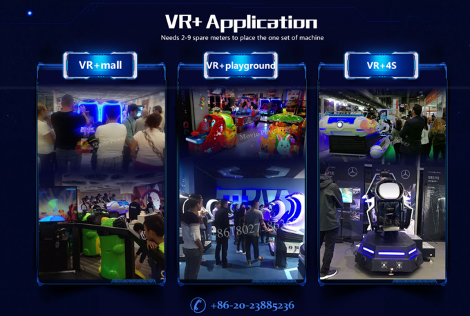 منحصر به فرد آهن / فایبرگلاس ایستاده تا 9D VR پارک تم رنگ سفارشی 1