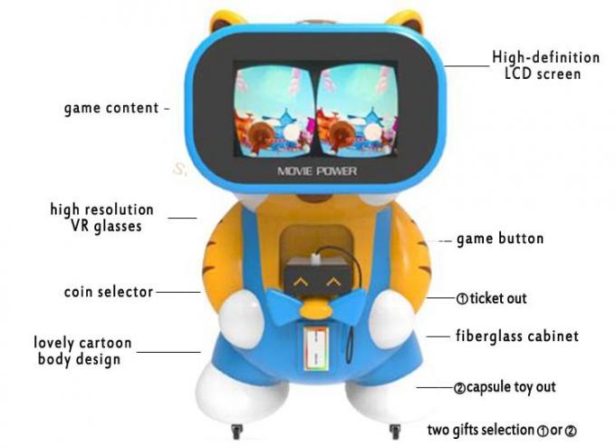 شبیه ساز تجهیزات آموزشی بازی 1.0KW 9D VR XD Cinema Kids 2