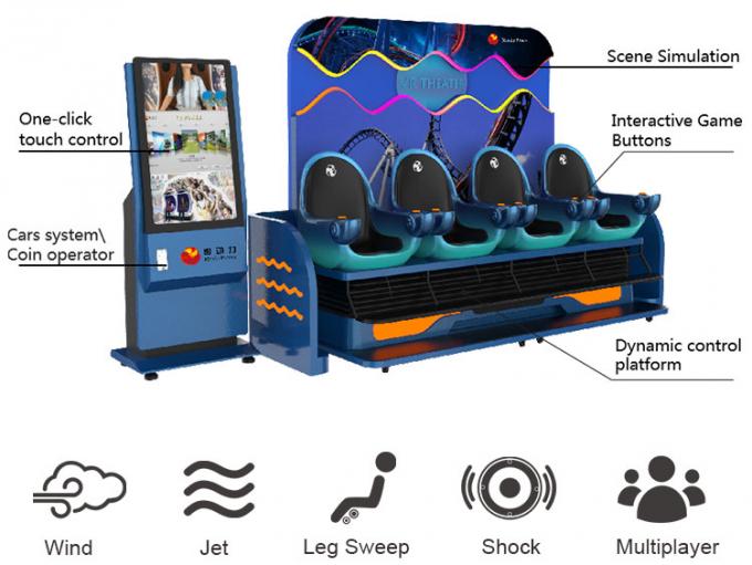 محصول جدید Indoor Immersive Vr Game 4 Seators Virtual واقعیت 9d سینمای شبیه ساز 1