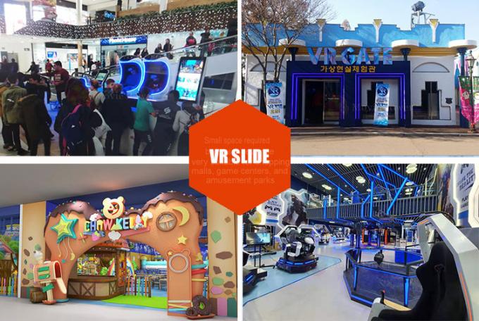 بازی های تفریحی تأمین کارخانه Vr Skiing Theme Park Simulator Slide واقعیت مجازی 0