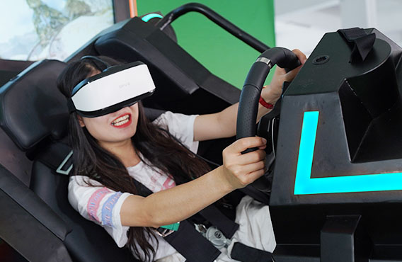 Immersive Projection Indoor VR Roller Coaster 360 Simulator سرگرمی بازی ماشین 0
