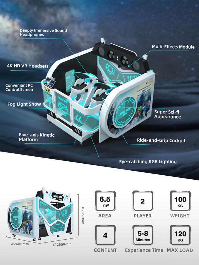 2 صندلی VR پرواز شبیه ساز کامل حس 9d بازی واقعیت مجازی سینما 1