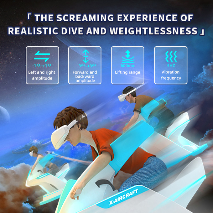 2 صندلی VR پرواز شبیه ساز کامل حس 9d بازی واقعیت مجازی سینما 3