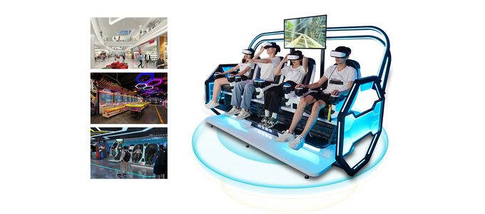 پارک تفریحی رولر کوستر 9d VR شبیه ساز 4 بازیکن ماشین بازی 9d VR صندلی سینما 5