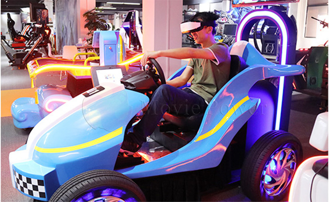 کودکان 9D واقعیت مجازی رانندگی شبیه ساز چند نفره مسابقه ماشین بازی برای سرگرمی 3