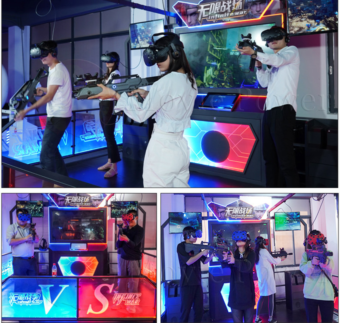 تجهیزات واقعیت مجازی VR بازی ماشین 9d VR Shoot Simulator VR Shooting Arena چند نفره 1