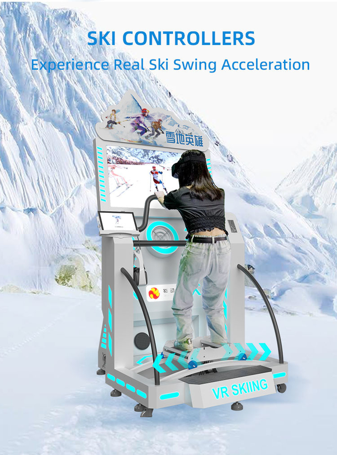 شبیه ساز اسکی داخلی شبیه ساز اسنوبورد 9d واقعیت مجازی VR شبیه ساز ماشین آلات پارک تفریحی تجهیزات 3