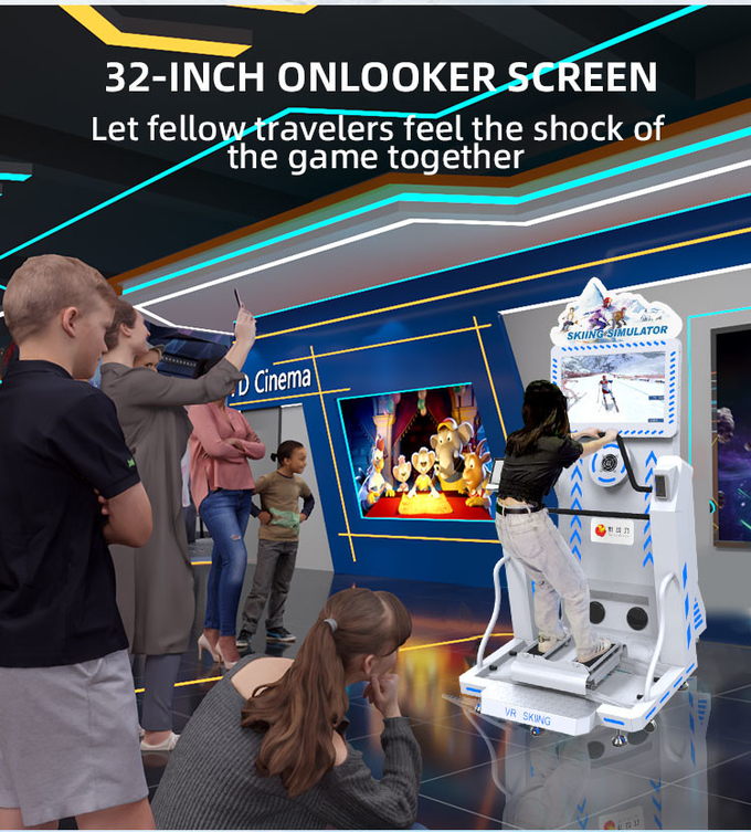 شبیه ساز اسکی داخلی شبیه ساز اسنوبورد 9d واقعیت مجازی VR شبیه ساز ماشین آلات پارک تفریحی تجهیزات 5