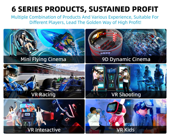 تجهیزات بازی شبیه ساز واقعیت مجازی تجاری 9D VR Super Time Machine Fly 1