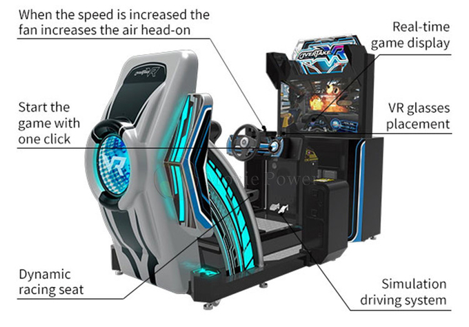 VR مسابقه برای زمین بازی های داخلی مسابقه رانندگی شبیه ساز بازی واقعیت مجازی 9D VR تجهیزات بازی 7