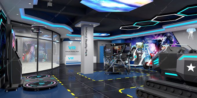 شبیه ساز ماشین بازی Interactive Virtual Reality 9d برای زمین بازی داخلی 0