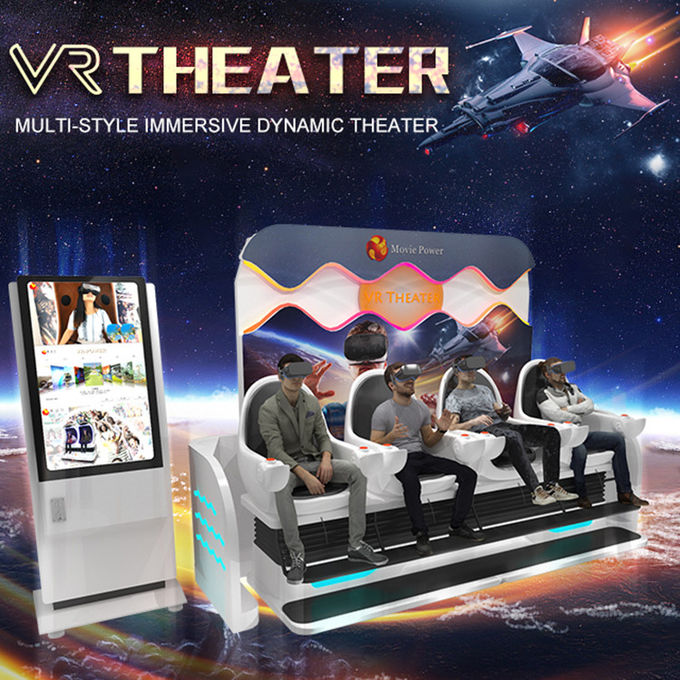 Theme Park Interactive Vr Cinema 2 3 4 Seats 9d Dynamic Platform Simulator 0