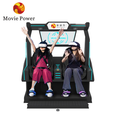 5.0KW 9d سینما VR 2 صندلی رولر کوستر VR صندلی آرکاد 4d 8d شبیه ساز واقعیت مجازی با تیراندازی