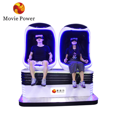2 بازیگر واقعیت مجازی 9d صندلی تخم مرغ VR ماشین بازی roller coaster