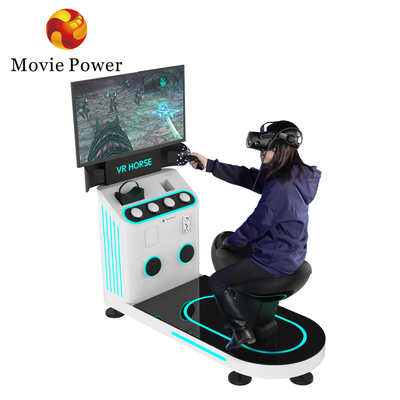 1 بازیکن 9D شبیه ساز واقعیت مجازی اسب سواری VR ماشین بازی سکه کار می کند