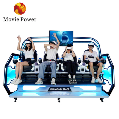 پارک تفریحی رولر کوستر 9d VR شبیه ساز 4 بازیکن ماشین بازی 9d VR صندلی سینما