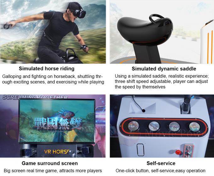 بازی‌های مبتنی بر سکه VR شبیه‌ساز واقعیت مجازی Horse 9D Experience Game Racing Simulation 1