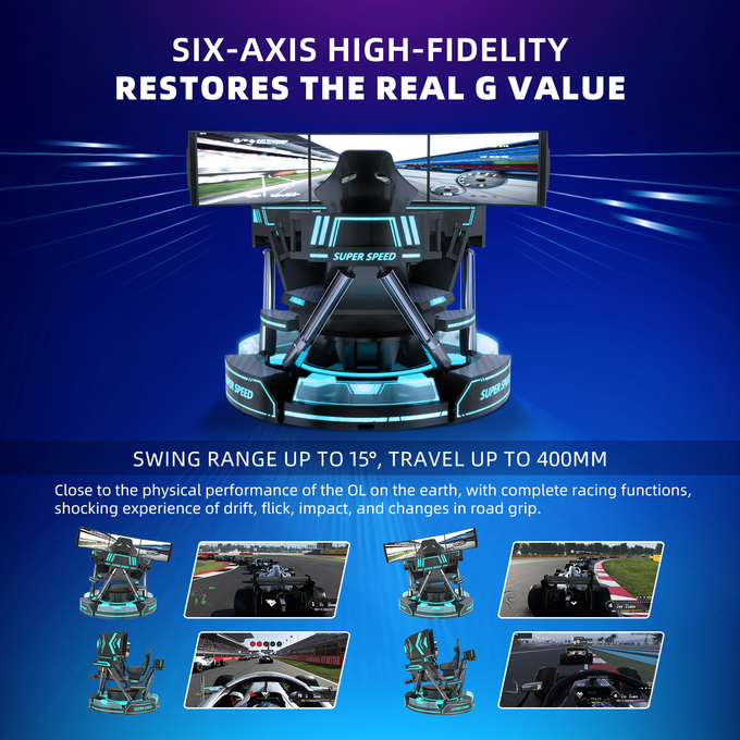 قیمت عمده بازی VR Racing Simulator Commercial 9D VR Super Speed ​​Car Game Equipment 5