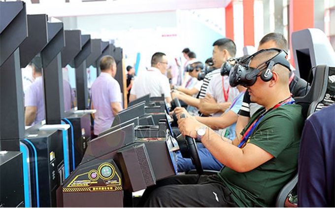 VR مسابقه برای زمین بازی های داخلی مسابقه رانندگی شبیه ساز بازی واقعیت مجازی 9D VR تجهیزات بازی 2
