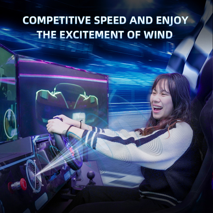 شبیه ساز مسابقه اتومبیل ماشین بازی رانندگی 6 Dof Motion Platform F1 شبیه ساز مسابقه با 3 صفحه نمایش 2