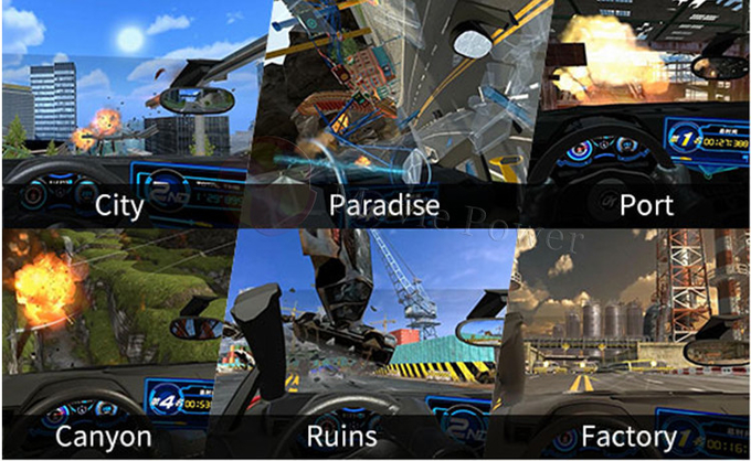 شبیه ساز رانندگی 9d Vr بازی ماشین ماشین مسابقه ماشین شبیه ساز VR تجهیزات برای پارک موضوعی واقعیت مجازی 3