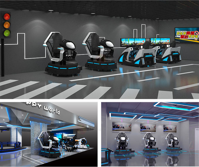 ماشین بازی مسابقه اتومبیل در فضای داخلی 360 درجه 9D VR بازی واقعیت مجازی رانندگی بازی شبیه ساز حرکت 2