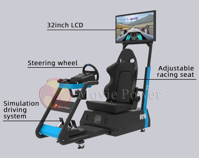 بازی خانگی کوچک هیدرولیک VR Racing Simulator تجهیزات راننده ماشین 0.5KW 2