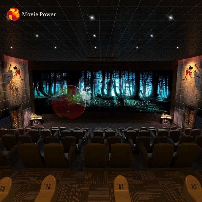 جلوه ویژه سینمای 5 بعدی 10 صندلی سیستم تئاتر 4 بعدی تجاری 0